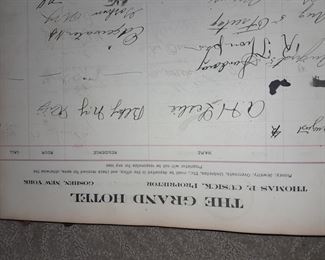 VERY COOL Antique Ledger From "The Grand Hotel" (Goshen, NY)
