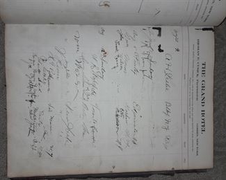 VERY COOL Antique Ledger From "The Grand Hotel" (Goshen, NY)
