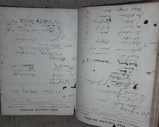 VERY COOL Antique Ledger From "The Grand Hotel" (Goshen, NY)
