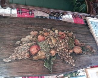 Fruit Painted On Wood Wall Hanging
