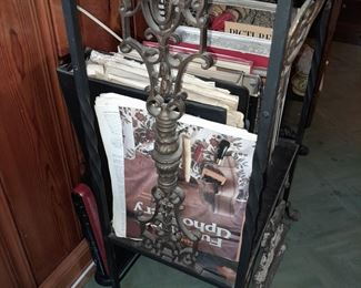 Cast Iron Magazine/Book Rack
