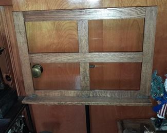 Antique Wooden Stand W/ Cast Iron Base
