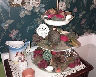 3 Tier Dish W/ Potpourri
