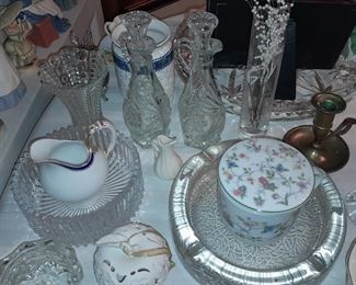 Assorted Dining Room Contents (Glassware, China, Crystal, Dishes, Etc.)
