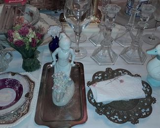 Assorted Dining Room Contents (Glassware, China, Crystal, Dishes, Etc.)
