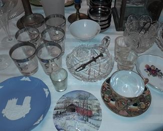 Assorted Dining Room Contents (Glassware, China, Crystal, Dishes, Etc.)
