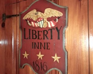 Liberty Inne 1816 Wooden Sign
