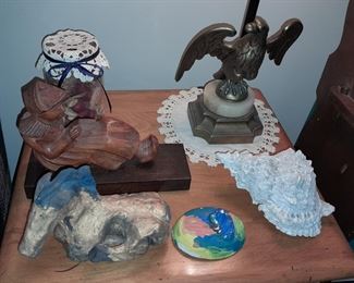 Eagle Lamp & Figurines
