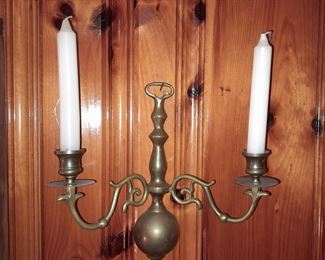 Brass Wall Mounted Candle Sconces
