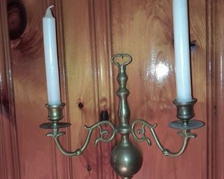 Brass Wall Mounted Candle Sconces
