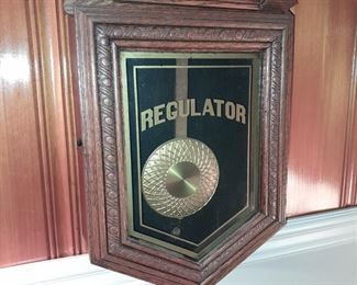 Antique Hanging Regulator Clock
