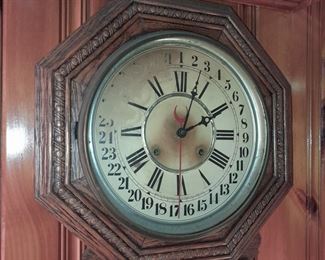 Antique Hanging Regulator Clock
