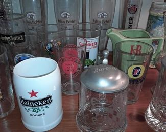 Beer Steins, Mugs, & Advertising Glassese
