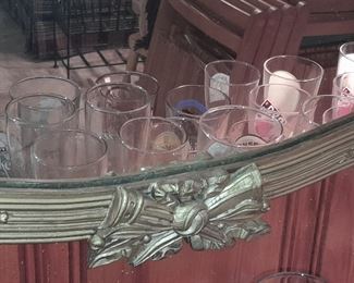 Antique Brass Mirror
