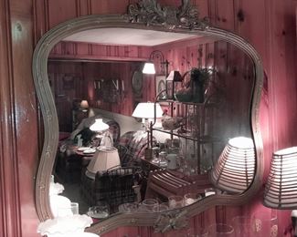 Antique Brass Mirror
