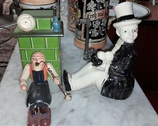 Wooden Smoker Figurine
