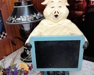 Pig Chalk Menu Board
