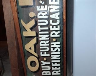 Antique Oak, Etc. Furniture Handpainted Business Sign
