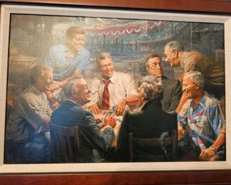 Democrat Presidents playing Poker -Andy Thomas 