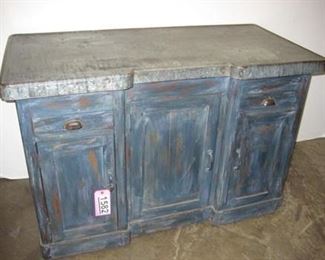 Lot - 1582
buffet w/ galvanized top (52" x 26" x 35")
SKU# : 478047