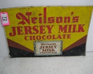 Lot - 72
vintage tin Neilson's Jersey Milk Chocolate sign
SKU# : 476537