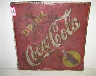 Lot - 69
vintage tin Coca-Cola sign
SKU# : 476534