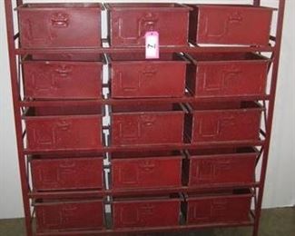 industrial metal storage unit (55" x 14" x 63")