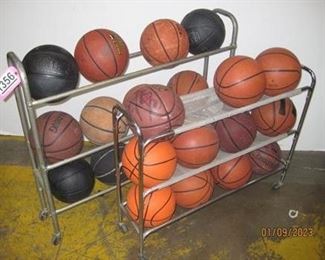 Lot - 1356
lot - rolling basketball racks (2), with basketballs
SKU# : 477821