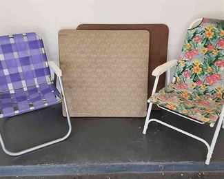 Lawn Chairs Card Tables