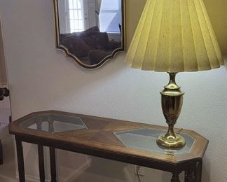 MCM WoodGlass Console Table Plus