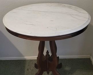 Victorian Marble Top Side Table