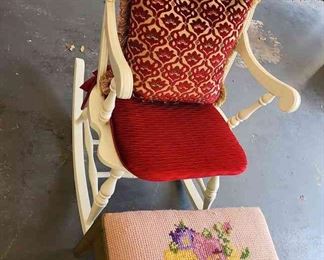 Vintage Rocking Chair Footrest