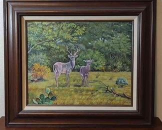 White Tail Painting On The Alert