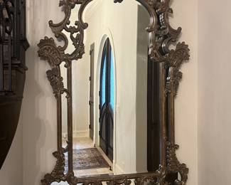 Wood framed wall mirror 46"W x 78"H