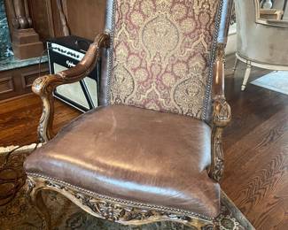 Walter E. Smithe upholstered/leather side chair 