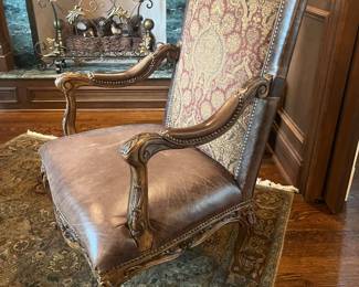 Walter E. Smithe upholstered/leather side chair