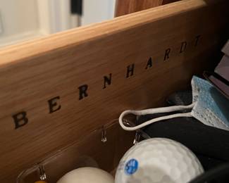 (2) Bernhardt Furniture nightstands with stone tops (only one photographed) 40"W x 19"D 