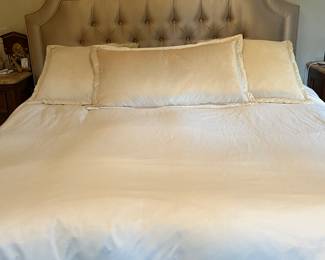 King upholstered headboard and......