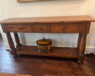 Pine console/sofa table 70"W x 16"D x 36"H