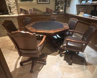 Game table with 6 chairs 53" x 53"