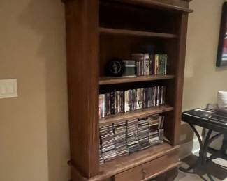 Walter E. Smithe wood bookcase 40"W x 14"D x 76"H