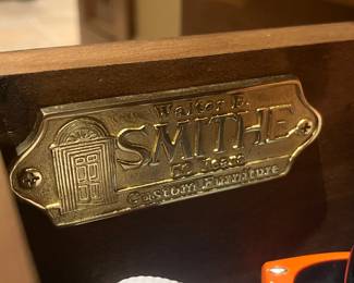 Walter E. Smithe wood bookcase 40"W x 14"D x 76"H