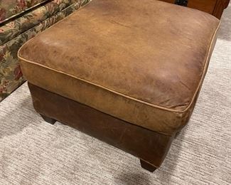 Leather ottoman