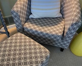 Club chair and ottoman 