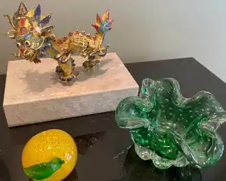 Blown glass and Asian dragon