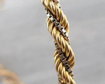 18k two tone bracelet 8 inches