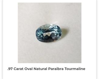 Natural .97 carat paraiba tourmaline with appraisal 