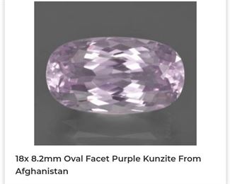 9.5 carat natural kunzite