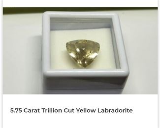 5.75 trillion cut yellow labradorite 