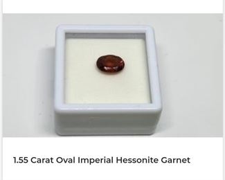 1.55 Carat Oval Imperial Hessonite Garnet